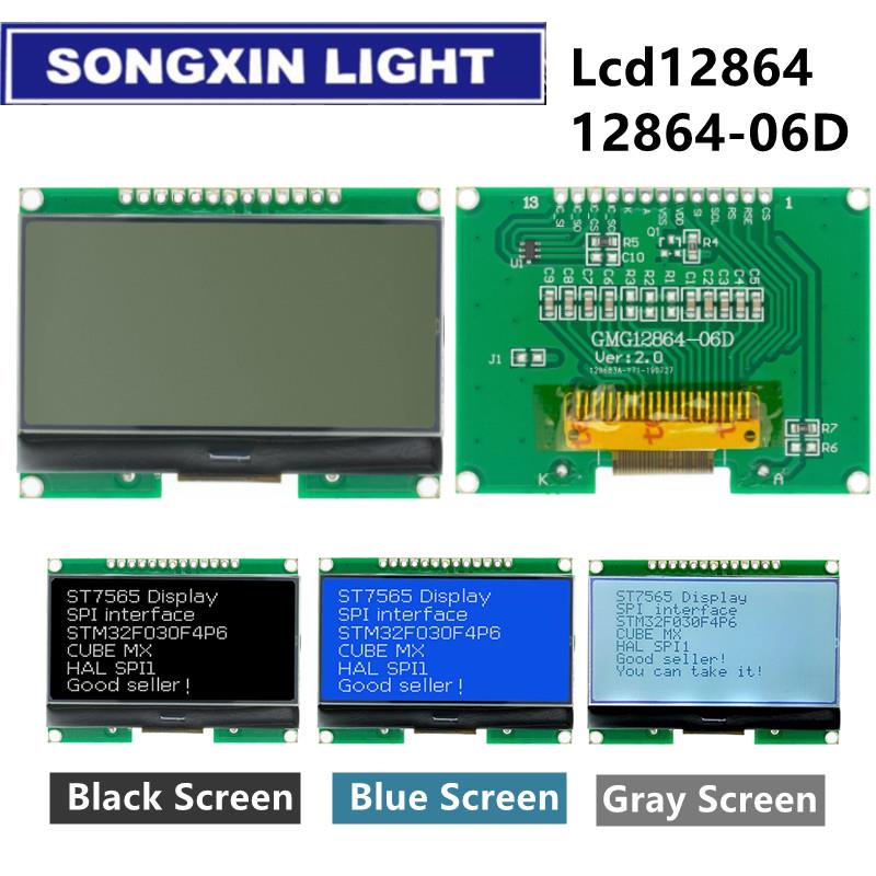12864-06D, 12864, LCD 모듈, COG, 중국 글꼴, 도트 매트릭스 스크린, SPI 인터페이스, Lcd12864 LCD 모듈